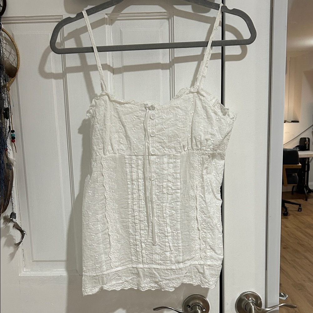 NATURAL LIFE White Lace Camisole Top